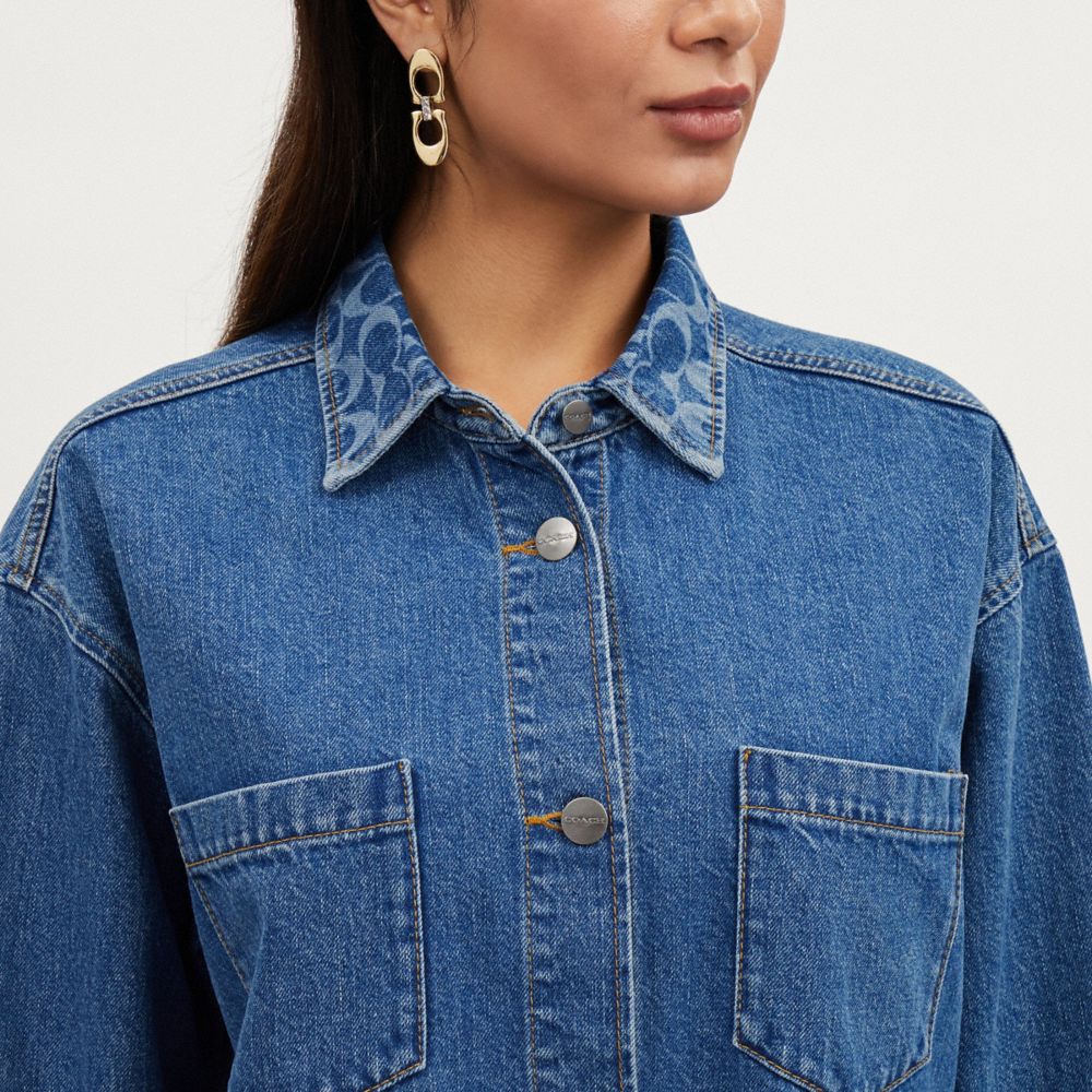 Medium Blue Denim Shirt Dress | JJXX | SilkFred US