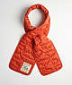 COACH®,Coachtopia Loop Quilted Cloud Scarf,Polyester,Deep Orange,Front View