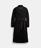 COACH®,DOUBLE FACED COAT,wool,Black,Front View