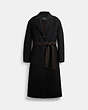 COACH®,DOUBLE FACED COAT,wool,Black,Front View
