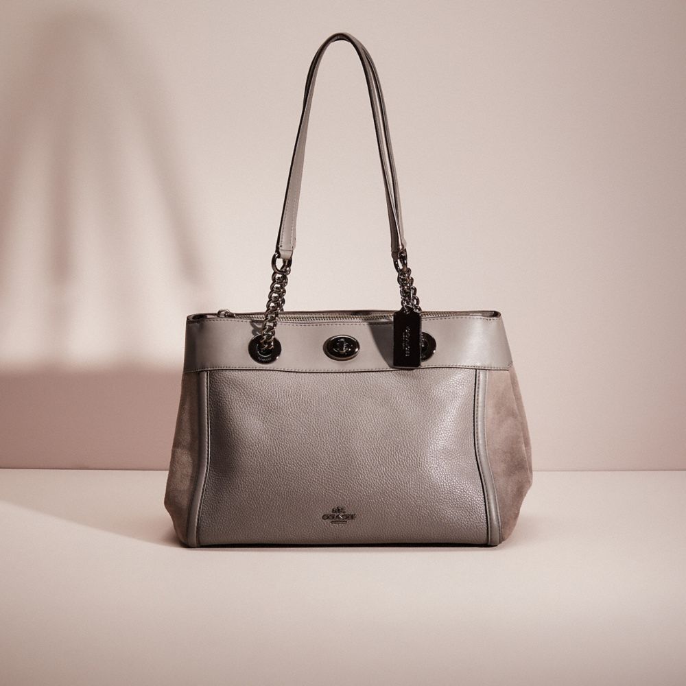 Coach edie turnlock grey new arrivals