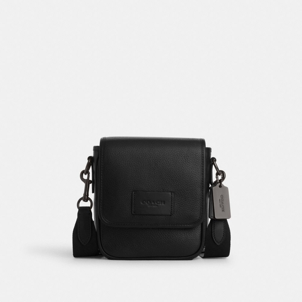 COACH®,LUCAS CROSSBODY,Small,Black Copper/Black,Front View