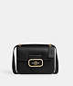 COACH®,MORGAN SQUARE CROSSBODY,Leather,Small,Gold/Black,Front View