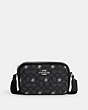 COACH®,MINI JAMIE CAMERA BAG IN SIGNATURE JACQUARD WITH STAR EMBROIDERY,Jacquard,Small,Silver/Smoke/Black Multi,Front View