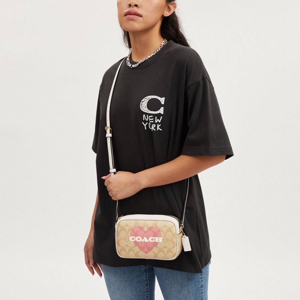 COACH®,Mini Jamie Camera Bag In Signature Canvas With Heart Print,,Detail View