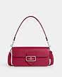 COACH®,MORGAN SHOULDER BAG,Leather,Medium,Silver/Bright Violet,Front View