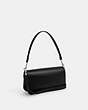 COACH®,MORGAN SHOULDER BAG,Leather,Medium,Silver/Black,Angle View