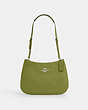 COACH®,PENELOPE SHOULDER BAG,Leather,Mini,Silver/Yellow Green,Front View