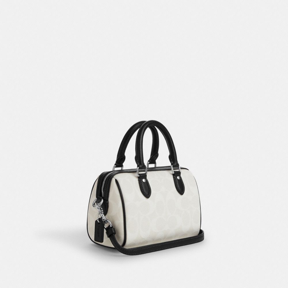 COACH®,Mini Rowan Crossbody In Signature Canvas,,Angle View