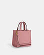 COACH®,DEMPSEY TOTE BAG 22,Pebbled Leather,Medium,Gold/True Pink,Angle View