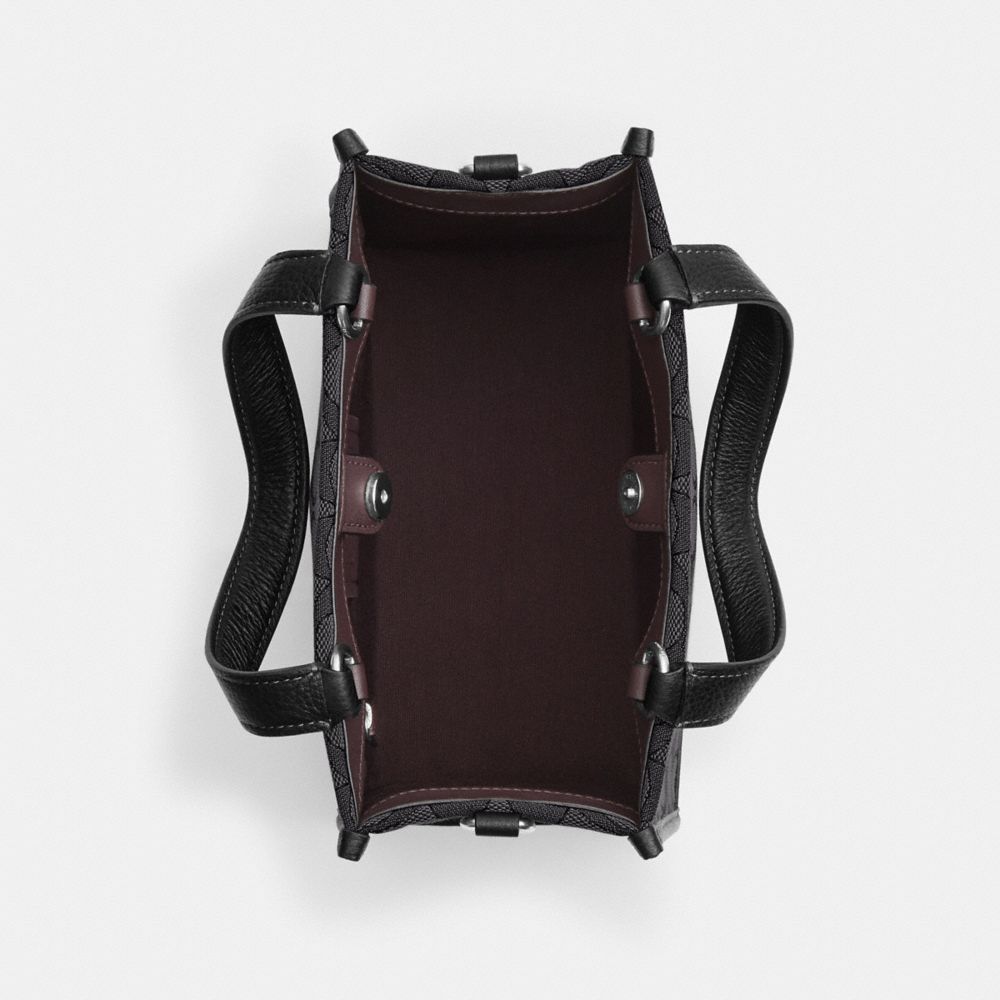 COACH®,デンプシー トート 22・シグネチャー ジャカード・スター エンブロイダリー,トートバッグ,ｼﾙﾊﾞｰ/ｽﾓｰｸ/ﾌﾞﾗｯｸ ﾏﾙﾁ