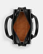 COACH®,ANDREA MINI CARRYALL,Leather,Mini,Black Copper/Black,Inside View,Top View