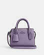 COACH®,ANDREA MINI CARRYALL,Leather,Mini,Silver/Light Violet,Front View