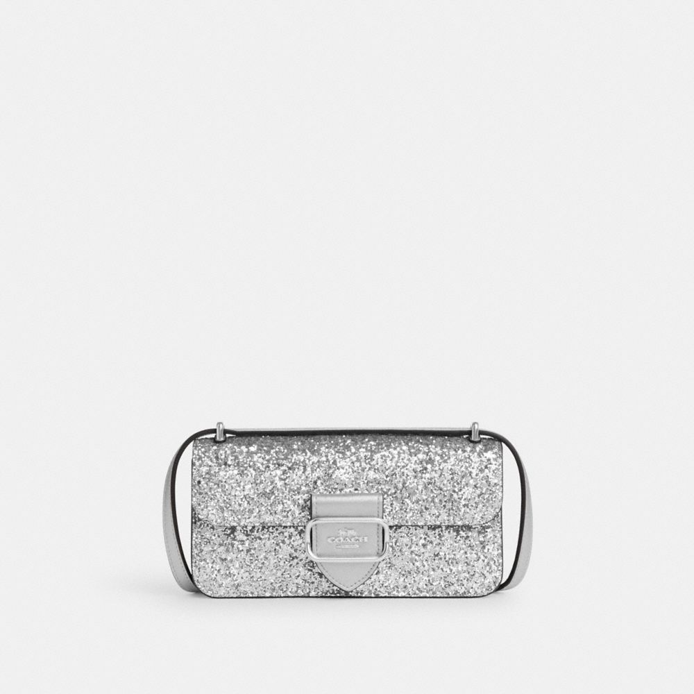 COACH®,MORGAN CROSSBODY,Mini,Silver/Silver,Front View