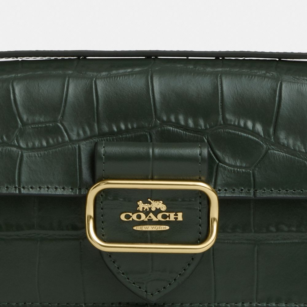 COACH®,Morgan Crossbody,Leather,Crossbody,Gusset,Gold Metal,Day Party,Olive