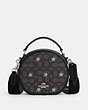 COACH®,CANTEEN CROSSBODY BAG IN SIGNATURE JACQUARD WITH STAR EMBROIDERY,Jacquard,Small,Silver/Smoke/Black Multi,Front View