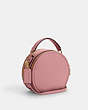 COACH®,CANTEEN CROSSBODY,Pebbled Leather,Small,Gold/True Pink,Angle View
