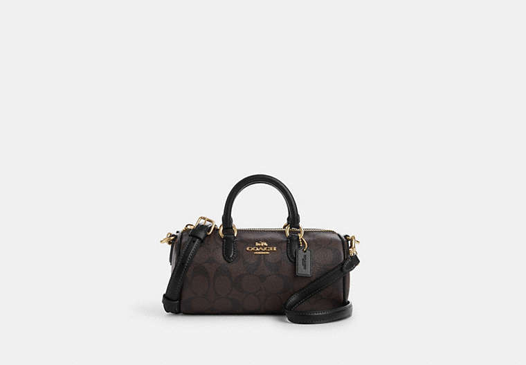 COACH®,LACEY CROSSBODY IN SIGNATURE CANVAS,Coated Canvas,Small,Gold/Brown Black,Front View
