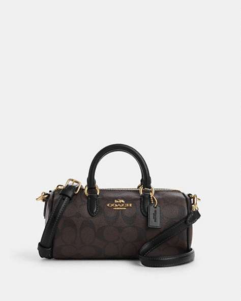 COACH®,LACEY CROSSBODY IN SIGNATURE CANVAS,Coated Canvas,Small,Gold/Brown Black,Front View