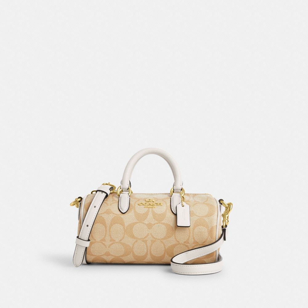 COACH®,LACEY CROSSBODY IN SIGNATURE CANVAS,Signature Canvas,Small,Gold/Light Khaki Chalk,Front View