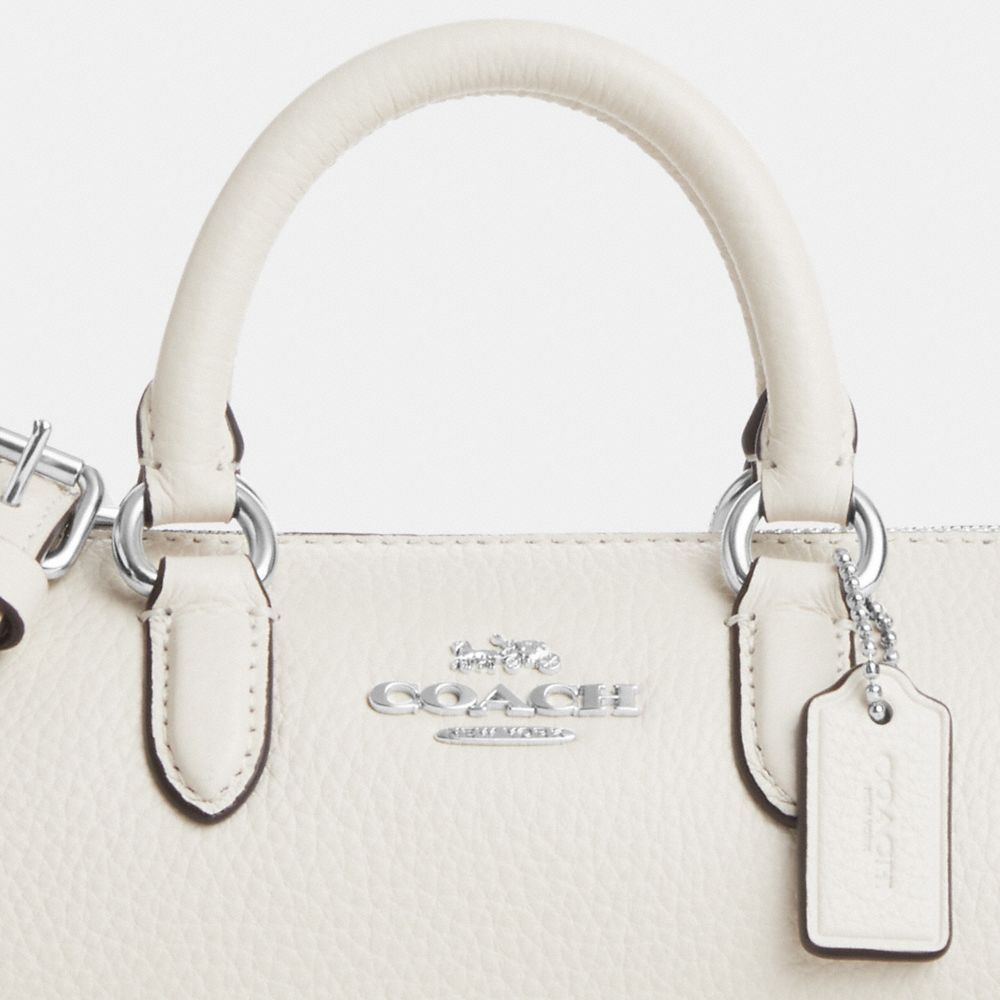 COACH®,Lacey Crossbody,Leather,Crossbody,Belt,Silver Metal,Day Party,Cream
