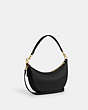 COACH®,ARIA SHOULDER BAG,Pebbled Leather,Medium,Gold/Black,Angle View