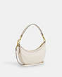 COACH®,ARIA SHOULDER BAG,Pebbled Leather,Medium,Gold/Chalk,Angle View