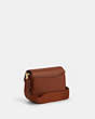 COACH®,AMELIA SMALL SADDLE BAG,Leather,Mini,Gold/Redwood,Angle View