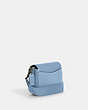 COACH®,AMELIA SMALL SADDLE BAG,Leather,Mini,Gunmetal/Cornflower,Angle View