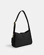 COACH®,ELIZA SHOULDER BAG,Smooth Leather,Medium,Gold/Black,Angle View