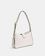 COACH®,ELIZA SHOULDER BAG,Smooth Leather,Medium,Gold/Chalk,Angle View