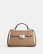 COACH®,ELIZA TOP HANDLE,Smooth Leather,Medium,Silver/Taupe,Front View