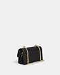 COACH®,ELIZA FLAP CROSSBODY,Smooth Leather,Small,Gold/Black,Angle View