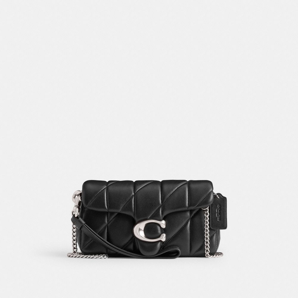 COACH®,TABBY CROSSBODY WRISTLET WITH PILLOW QUILTING,Nappa leather,Mini,Buy Now,Silver/Black,Front View image number 0