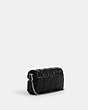 COACH®,TABBY CROSSBODY WRISTLET WITH PILLOW QUILTING,Nappa leather,Mini,Buy Now,Silver/Black,Angle View