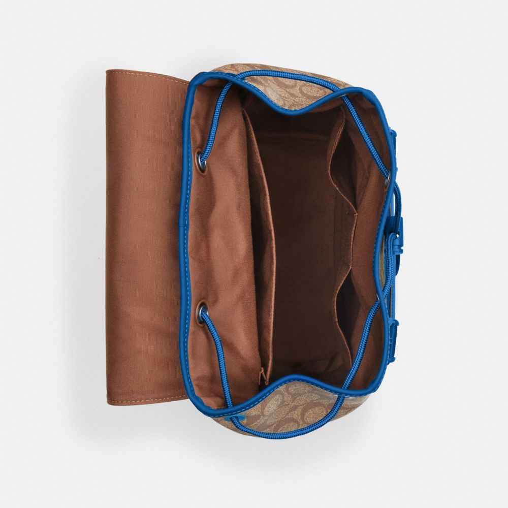 COACH®,Track Backpack In Colorblock Signature Canvas,,Inside View,Top View