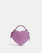 COACH®,HEART CROSSBODY,Leather,Small,Silver/Metallic Lilac,Back View