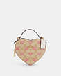 COACH®,HEART CROSSBODY IN SIGNATURE CANVAS WITH HEART PRINT,pvc,Small,Gold/Light Khaki Chalk Multi,Front View
