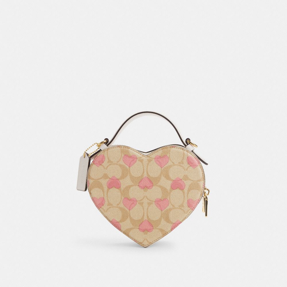 COACH® | Heart Crossbody In Signature Canvas With Heart Print