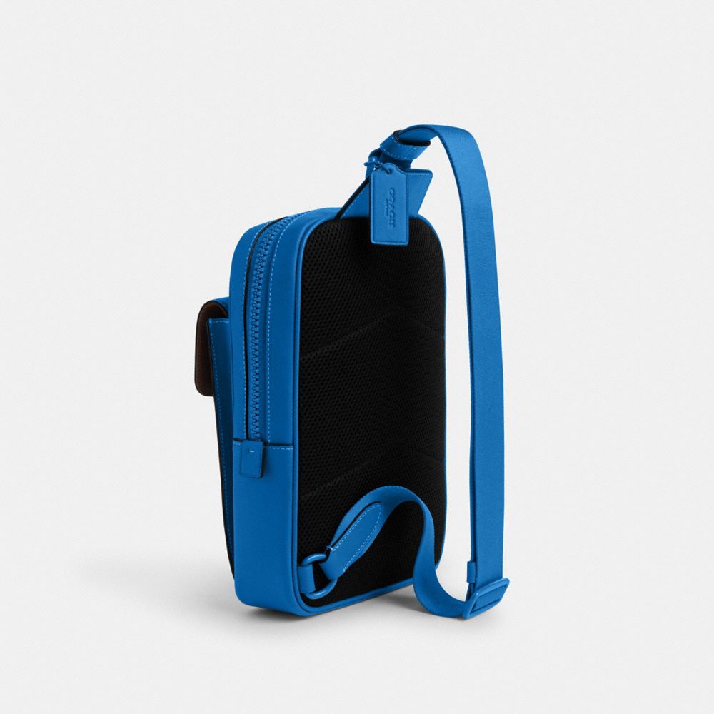 COACH®,SAC DE PISTE,PVC,1 J/Bleu vif,Angle View