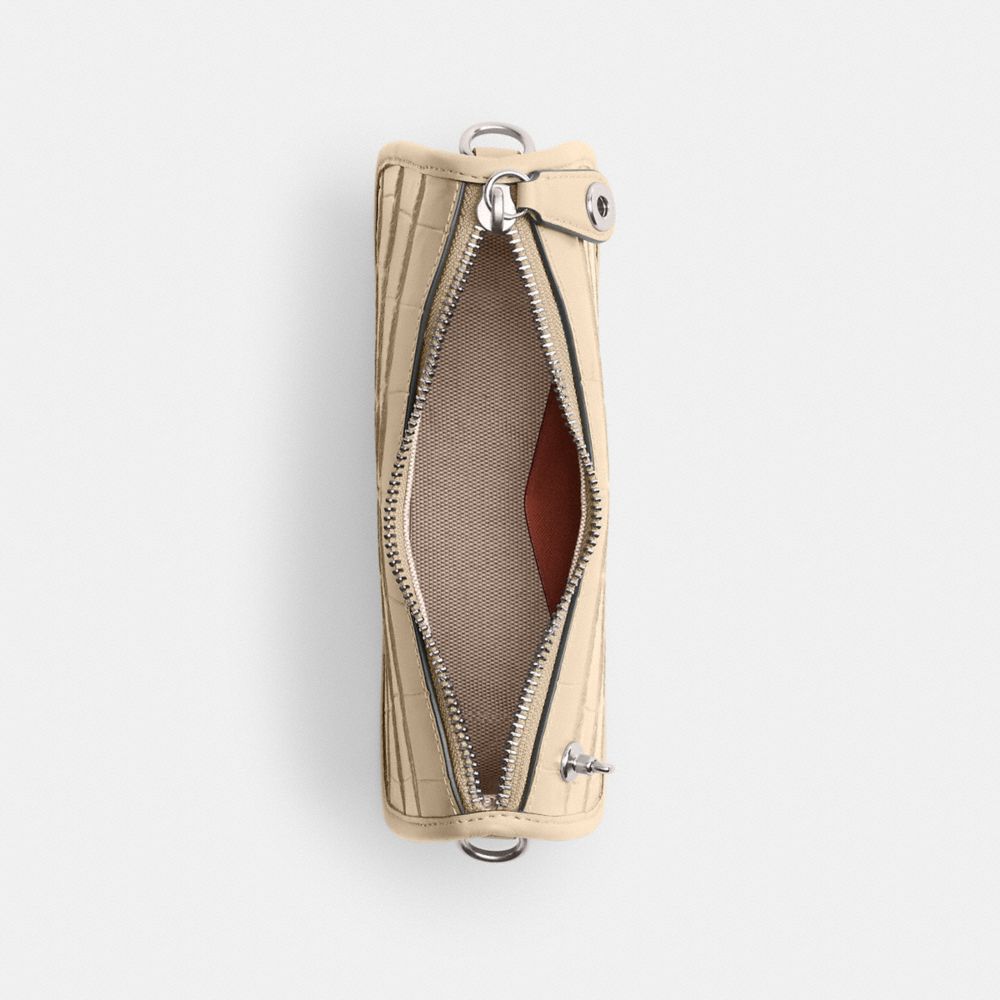 COACH®,Swinger Bag 20,Calfskin Leather,Shoulder Bag,Logo,Embossed,Casual,Beige,Inside View,Top View