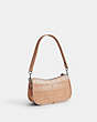 COACH®,SWINGER BAG 20,croc embossed leather,Small,Silver/Buff,Angle View