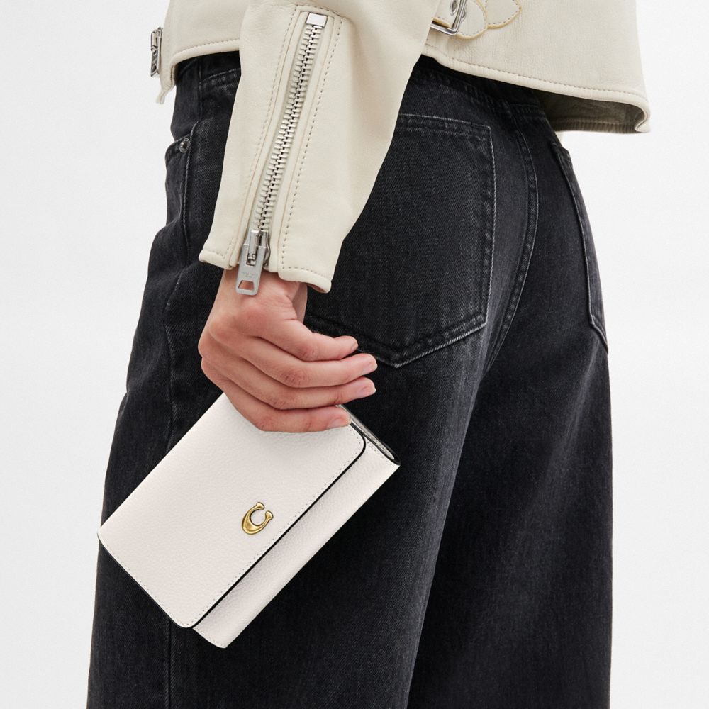 Coach turnlock flap wallet hotsell