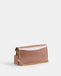 COACH®,TABBY CHAIN CLUTCH IN SIGNATURE LEATHER,Patent Leather,Mini,Brass/Cappuccino,Angle View
