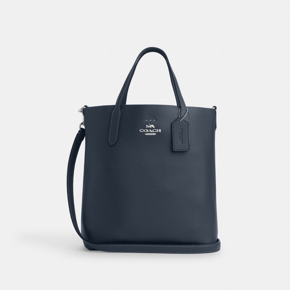 Coach blue leather outlet tote