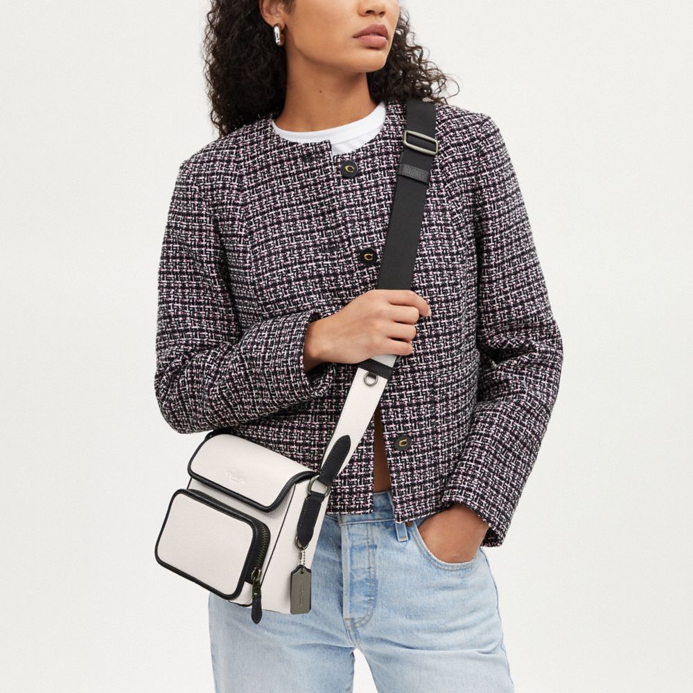 COACH®,Sullivan Flap Crossbody Bag,,Angle View