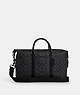 COACH®,ELLERY SMALL DUFFLE IN SIGNATURE CANVAS,Coated Canvas,X-Large,Gunmetal/Charcoal/Black,Front View