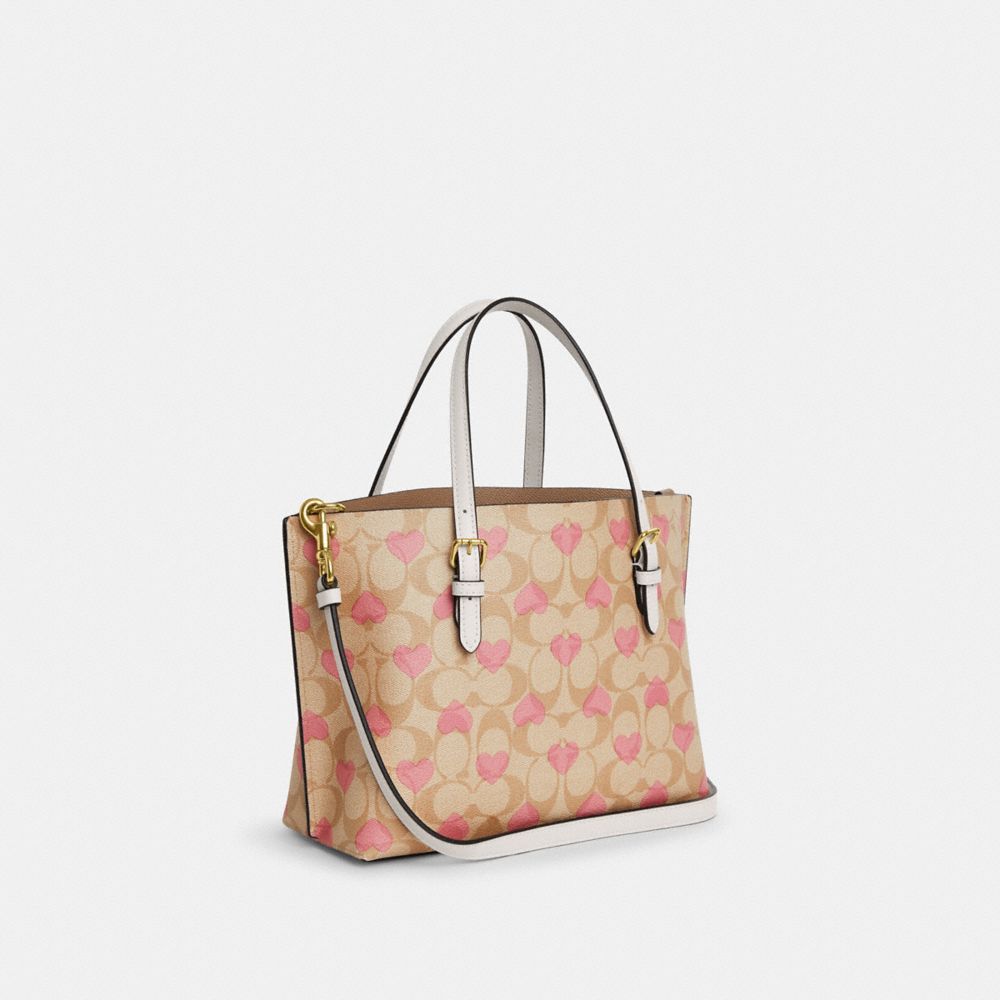 Mollie Tote 25 In Signature Canvas With Heart Print