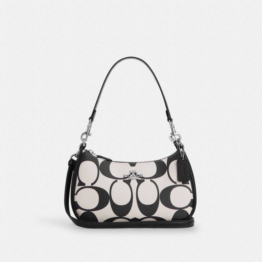 Black and grey online coach purse