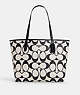 COACH®,CITY TOTE BAG IN SIGNATURE CANVAS,canvas,X-Large,Silver/Chalk Multi,Front View